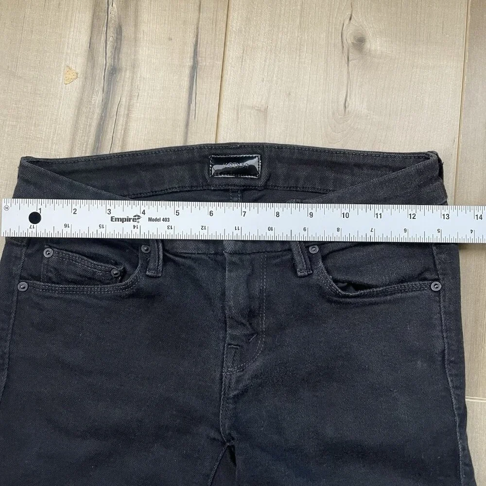 MOTHER The Looker Skinny Jeans Womens 25 Black‎ Mid Rise Minimalist Glam